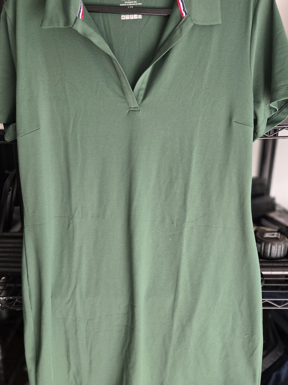 Green Polo Shirt Dress Hiverlay Green XL with shorts . Golf